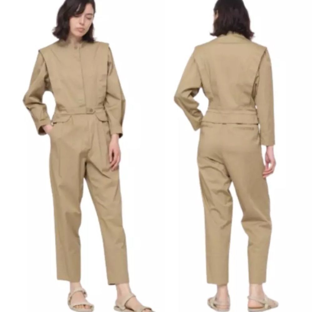 NWT Sea New York Tula Chino Coverall 2 Khaki Cotton Jumpsuit Chore